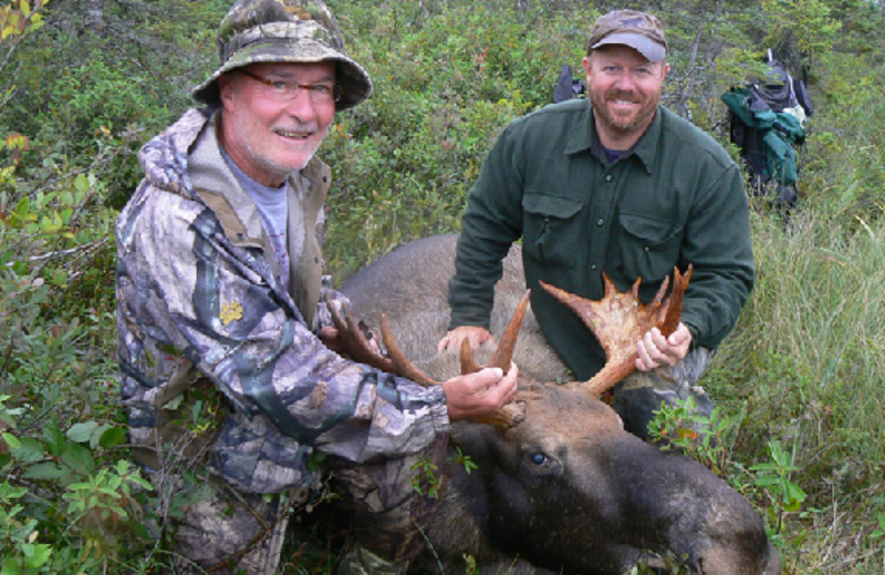 Moose hunting at Sandy Lake Lodge.