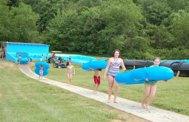 Water slide at Lake Ridge Resort.