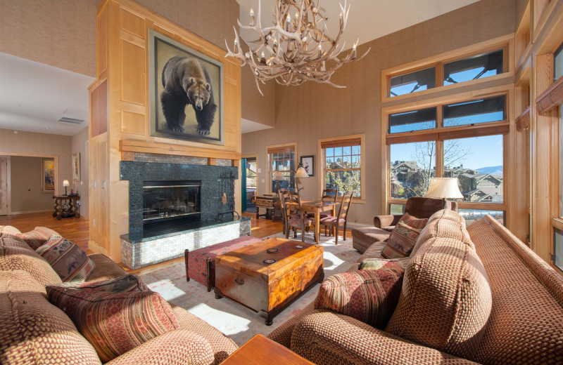 Rental living room at Jackson Hole Resort Lodging.