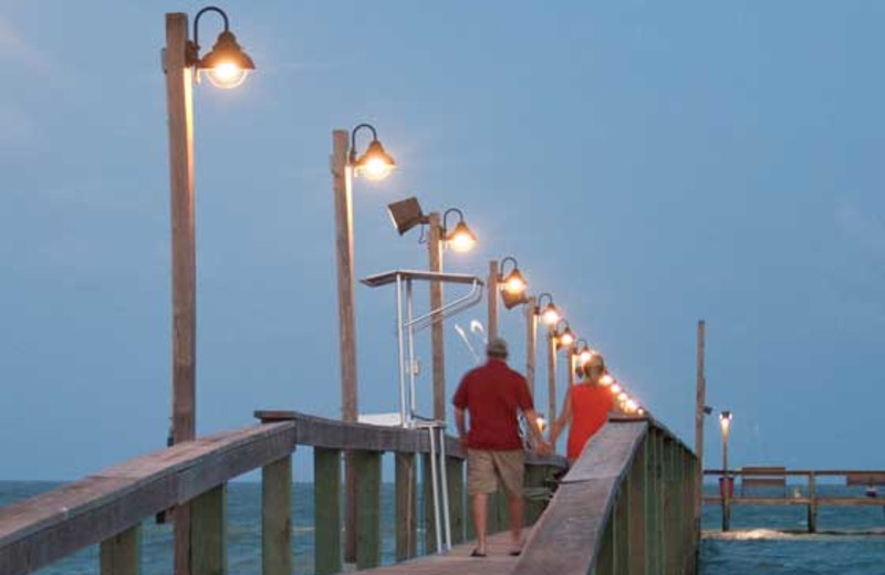 Walking on the Dock at Kontiki Beach Resorts Condos