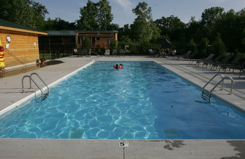 Outdoor pool at Lakeside Cabins Resort.