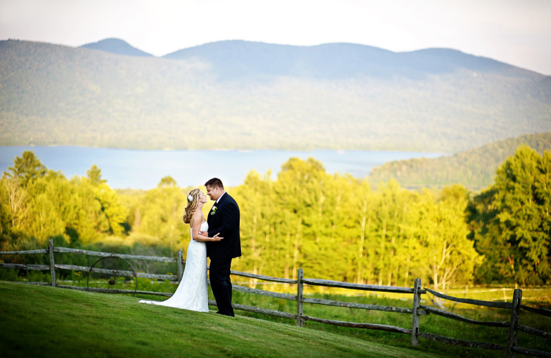 Bride & Groom at The Mountain Top Inn & Resort.
