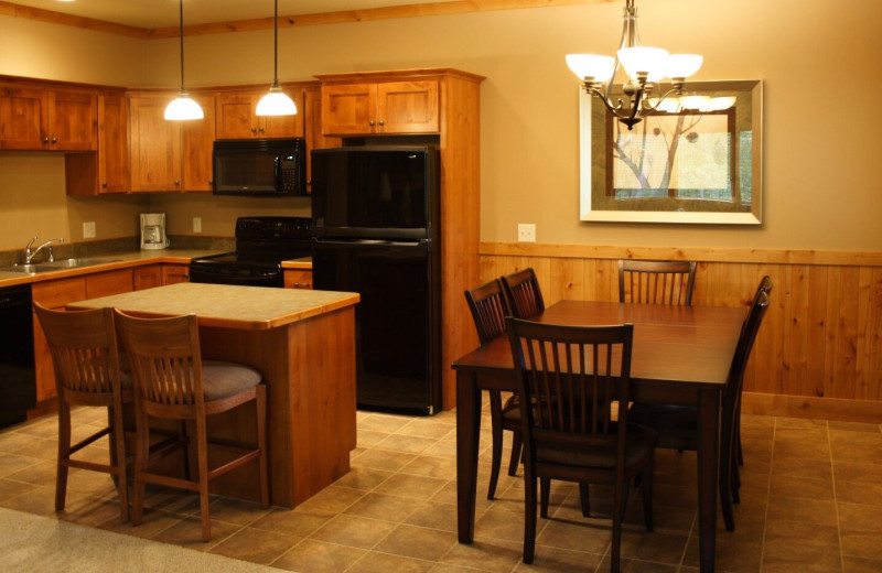 Guest kitchen at Ruttger's Bay Lake Lodge.