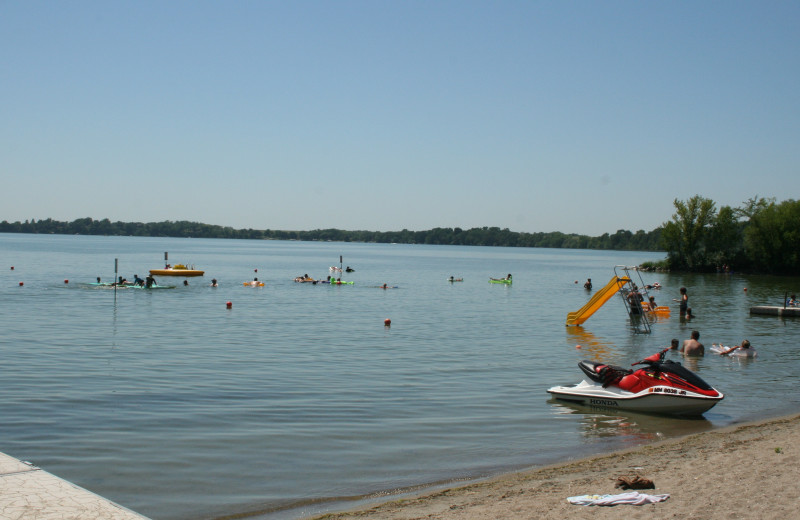 Beach at Ten Mile Lake Resort.