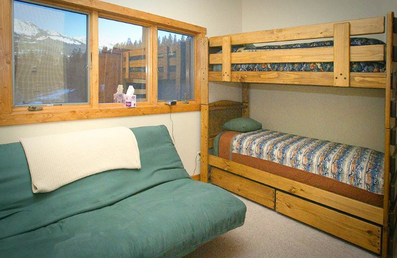 Guest bedroom at Bridger Vista Lodge.