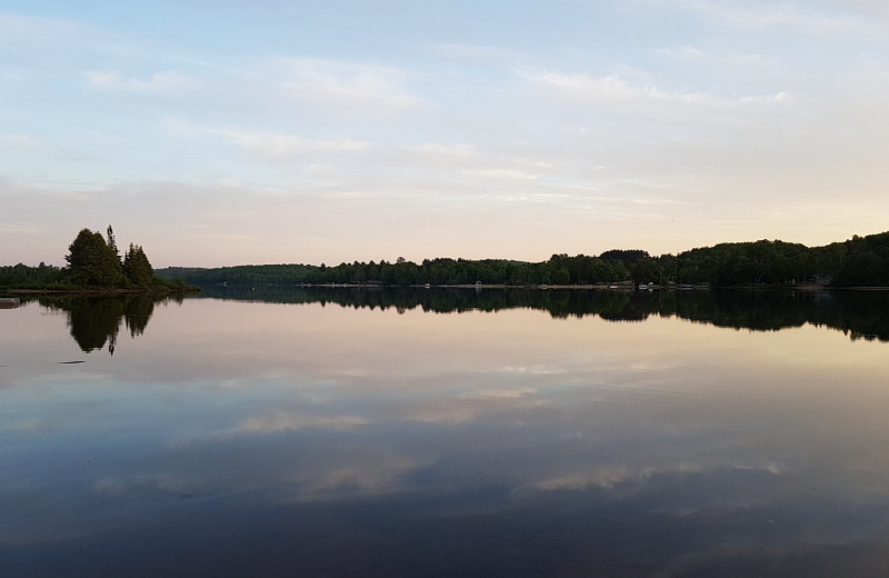 Lake view at Parkway Cottage Resort & Trading Post.