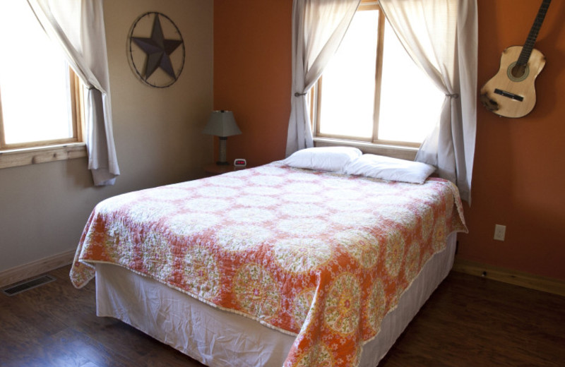 Cabin bedroom at High Country Guest Ranch.