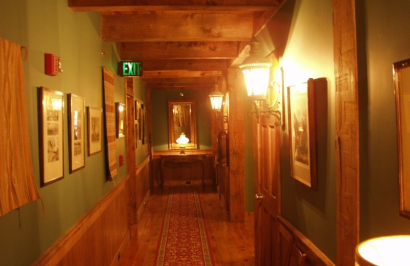 Lodge hallway at The Lodge at Red River Ranch.
