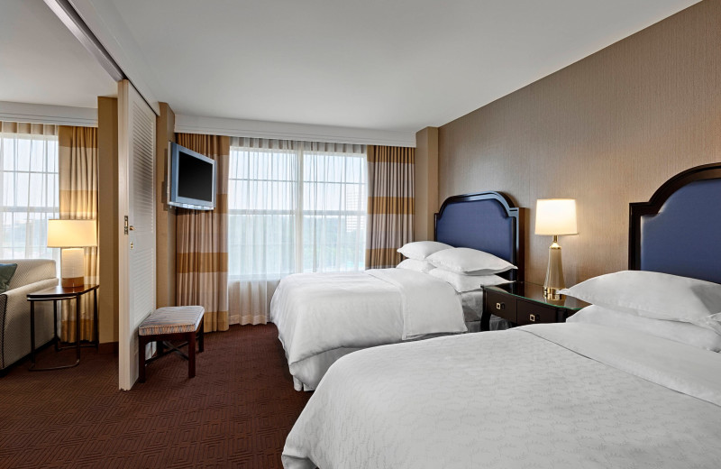 Guest room at Sheraton Suites Galleria-Atlanta.