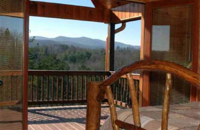 Porch View at JP Ridgeland Cabin Rentals