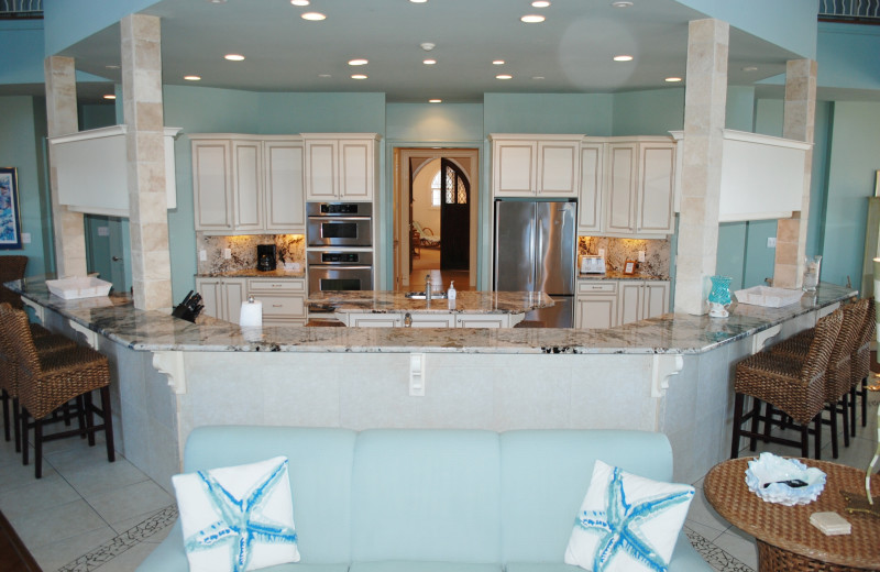 Rental kitchen at Gulf Shores Vacation Rentals.