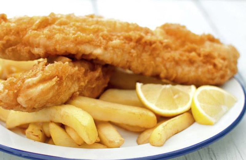 Fish and chips at Gran-View On The River.