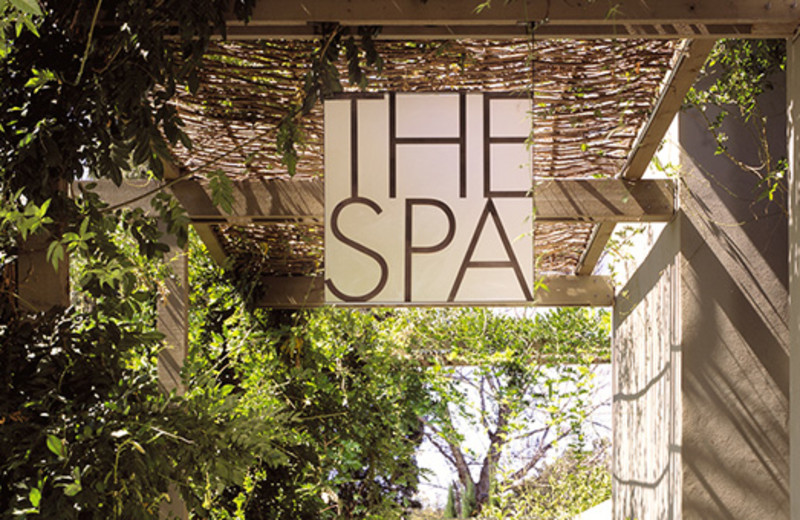 Spa entrance at Hotel Healdsburg.
