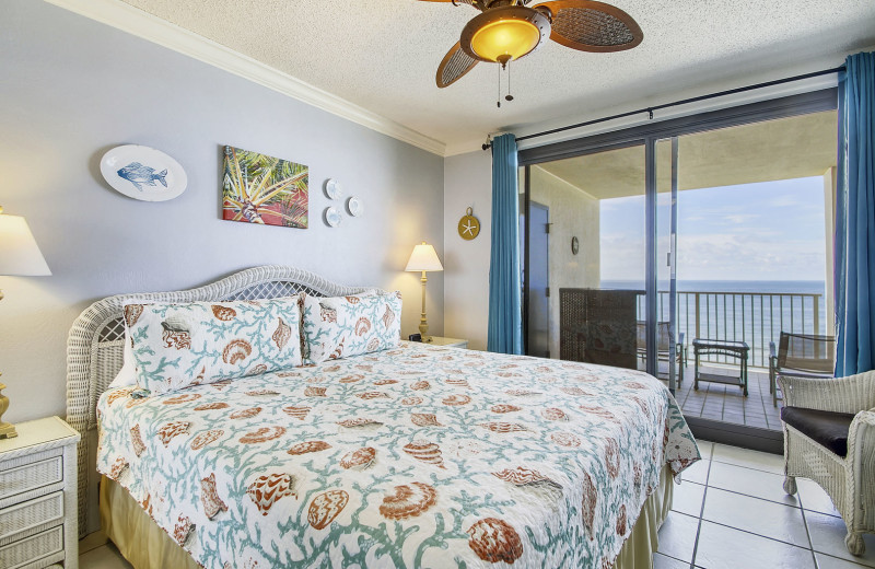 Rental bedroom at Gulf Coast Beach Getaways.