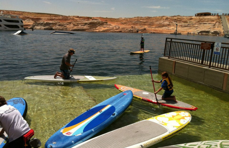 Paddle boards at Antelope Point.