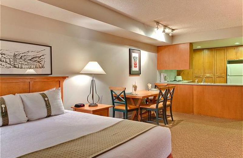Guest bedroom at Whistler SunSpree Resort.