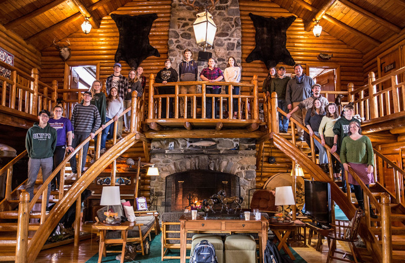 Groups at Unity College Sky Lodge.