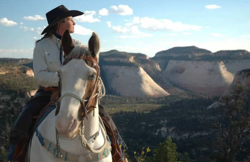 Horseback riding at Zion Ponderosa Ranch.