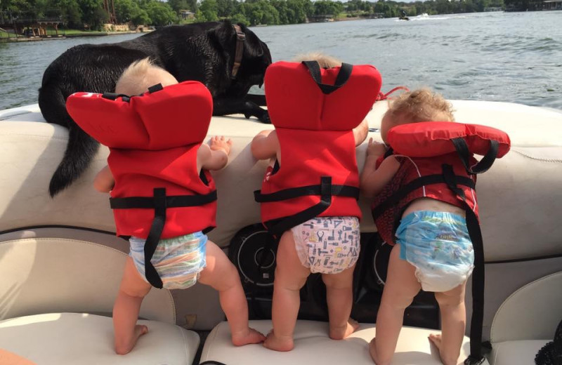 Boating at Log Country Cove.