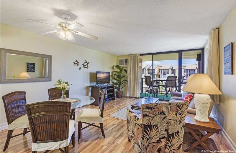 Rental living room at Vacation Rental Pros - Maui.