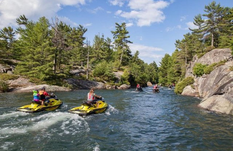 Jet skiing at Pleasant Cove Resort.