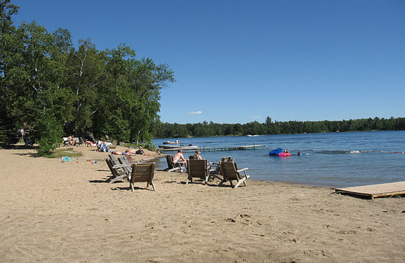 Little Norway features a large, 150ft sand beach to enjoy by all. Features chairs, kayaks, canoe, paddle boards, paddle boats, and swim raft. Just bring your own floaty!