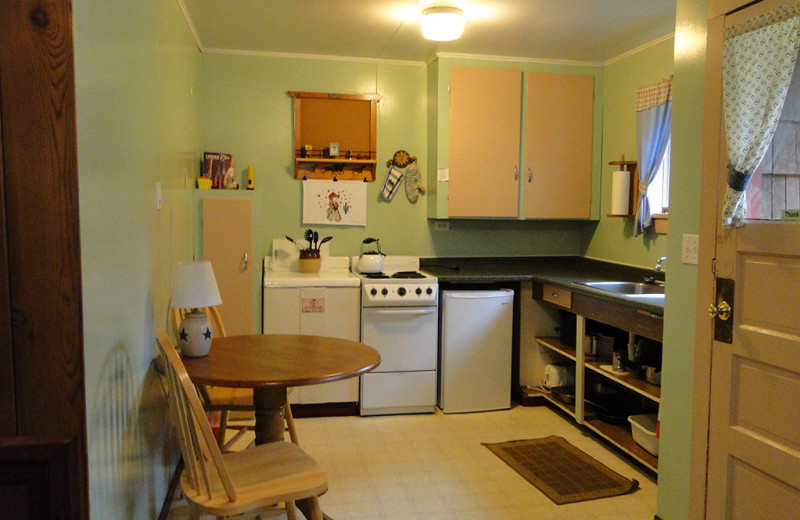 Cottage kitchen at Shakti Cove Cottages.