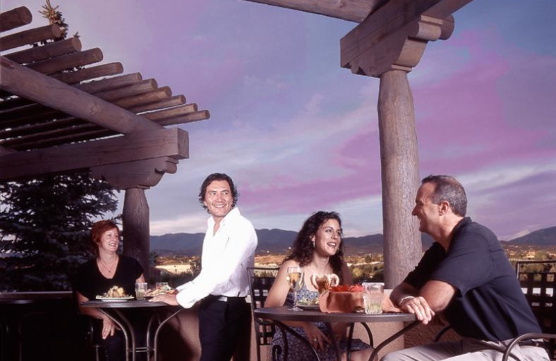 Outdoor patio at The Lodge at Santa Fe.