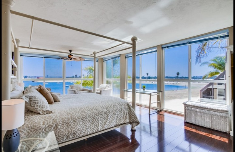 Rental bedroom at Surf Style Vacation Homes.