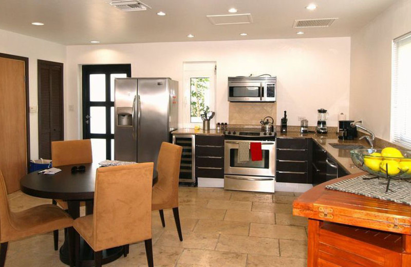 Vacation rental kitchen at Coral Beach Club.