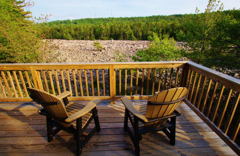 Balcony view at Pocono Mountain Rentals.