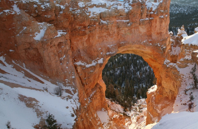 Natural bridge near Bryce View Lodge.