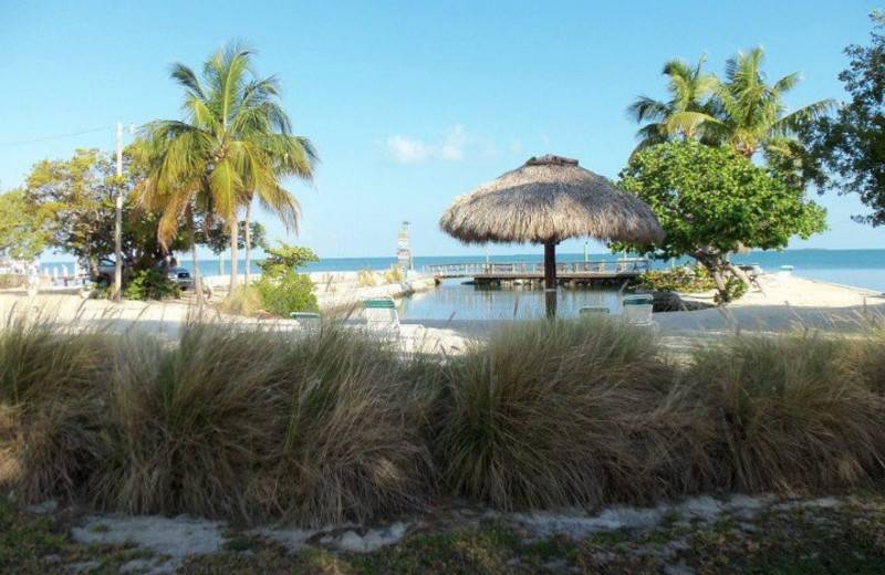 Cabana on beach at Coral Bay Resort.