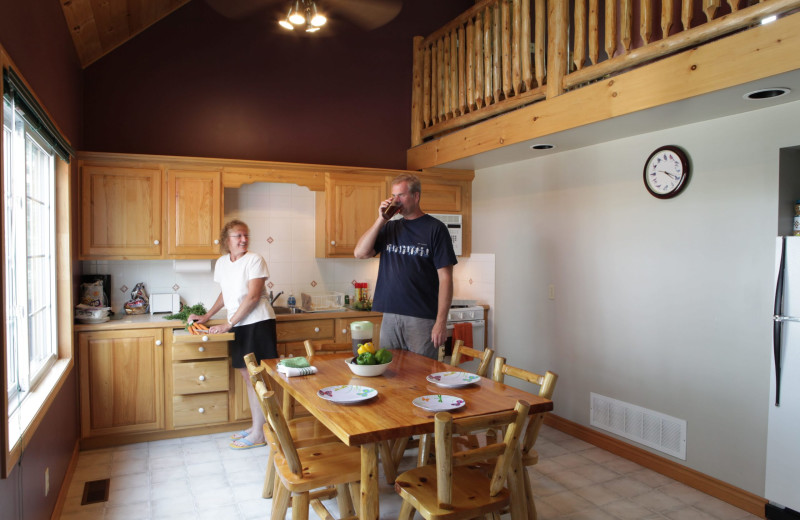 Cottage kitchen at Southview Cottages Resort.