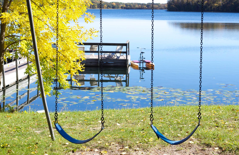 Swings at Five Lakes Resort.