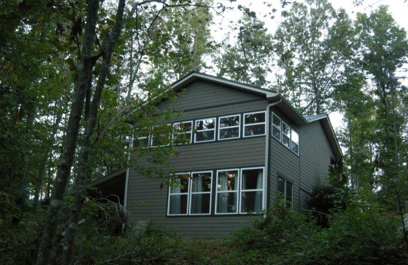 Cabin exterior at Sautee Resorts.