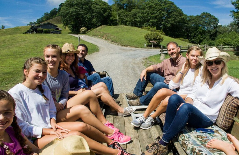 Wagon ride at Cataloochee Ranch.