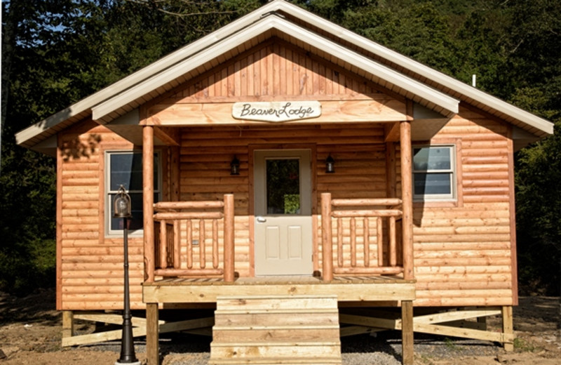 Cabin exterior at Creekside Resort.