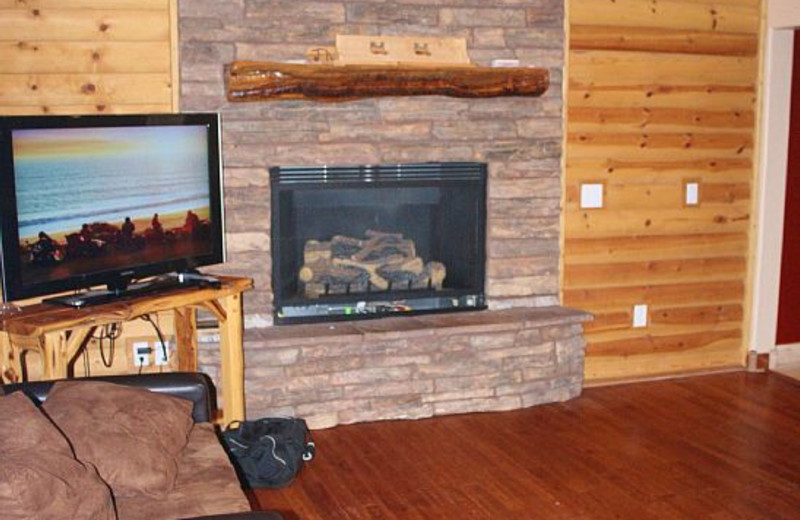 Fireplace in Tall Pines Getaway Living Room