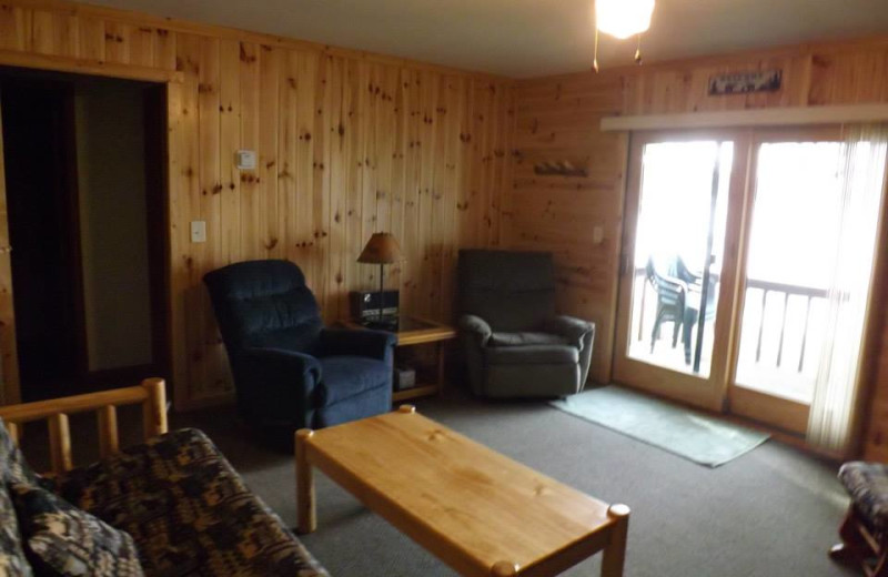 Cabin interior at Point Of Pines Resort.