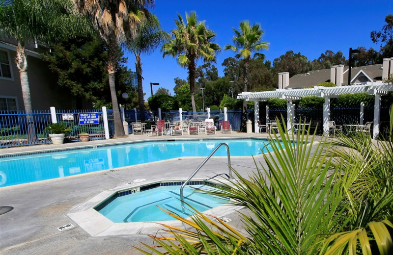 Outdoor pool at Chase Suite Hotels.