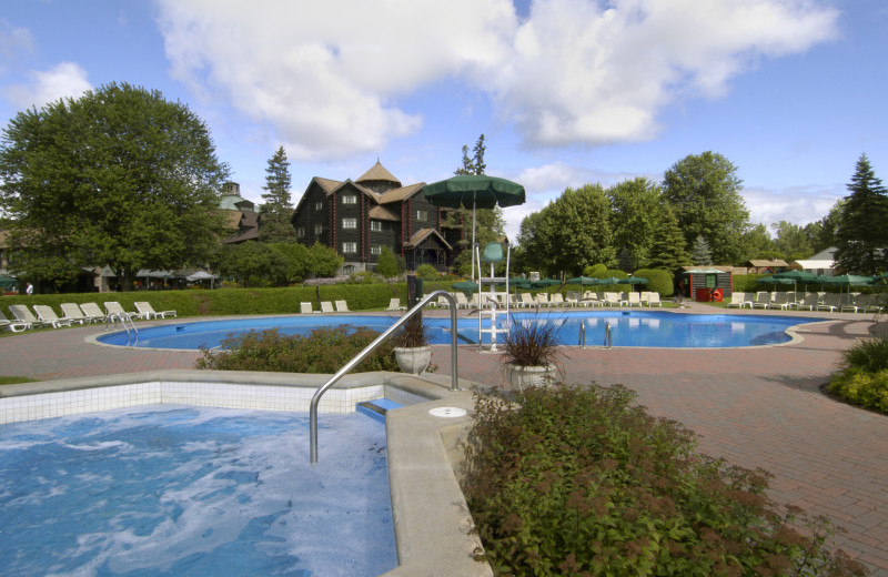 Outdoor pool at Fairmont Le Chateau Montebello.