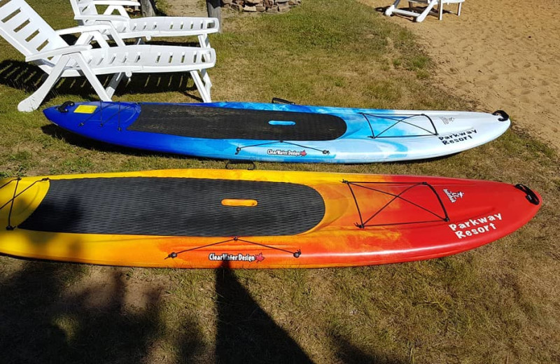 Paddle boards at Parkway Cottage Resort & Trading Post.