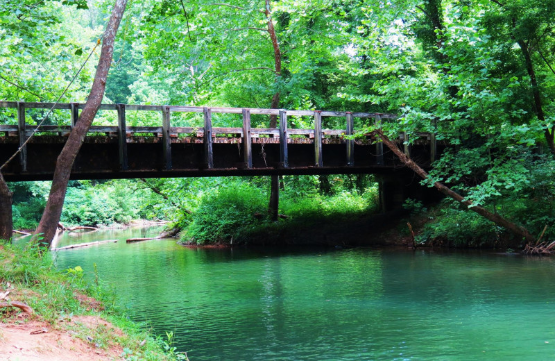 Bridge at Willowbrook Cabins.