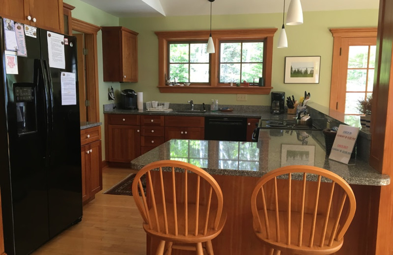 Rental kitchen at Vacation Cottages.