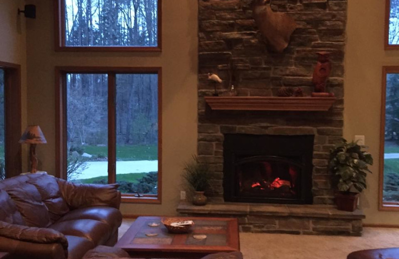 Living room at Acorn Lodge.