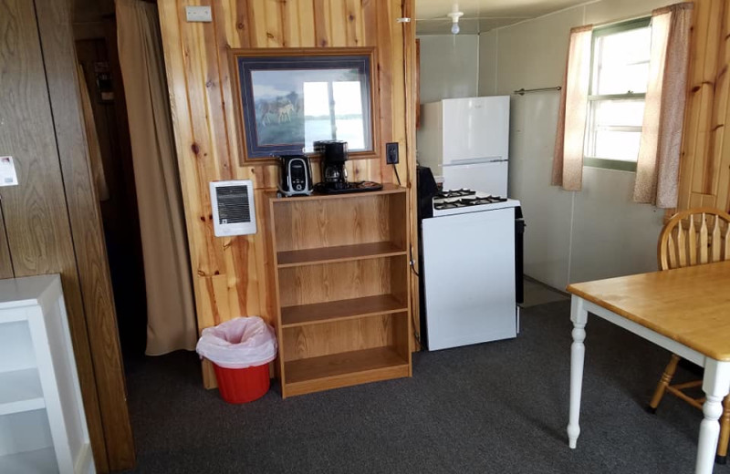 Cabin interior at Abbywood Resort.