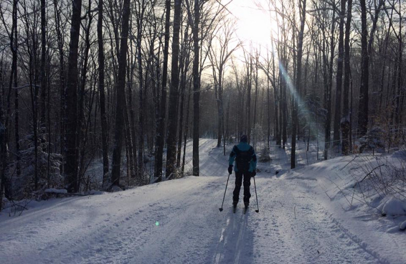 Skiing at Keene Valley Lodge.