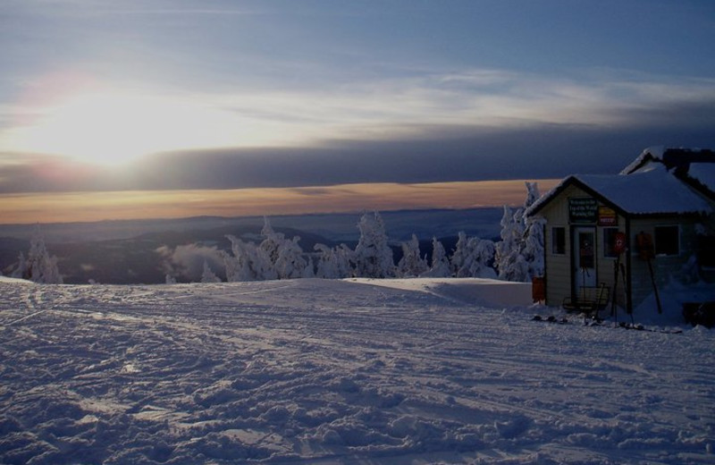 Beautiful winter view at Cahilty Lodge.