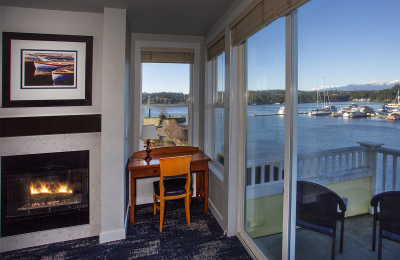 Guest room at he Resort at Port Ludlow.